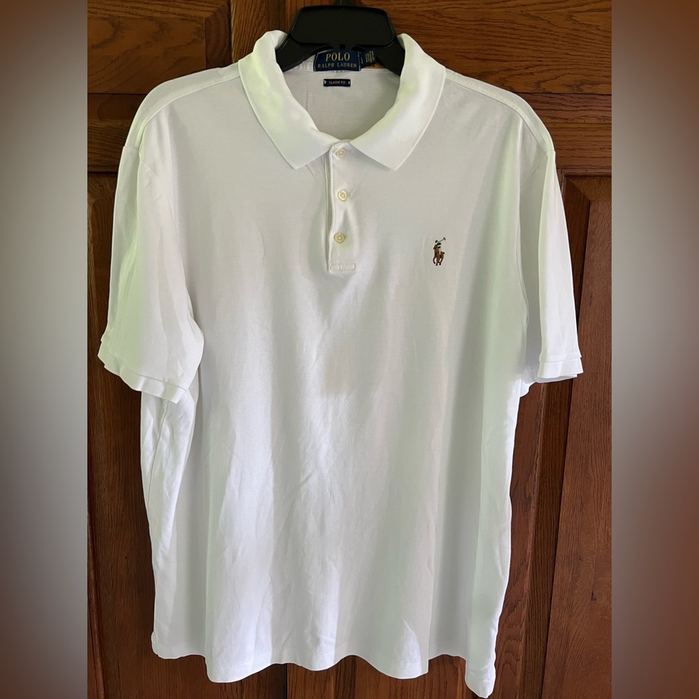 Ralph Lauren Polo Shirt - White - Men’s Large (41)